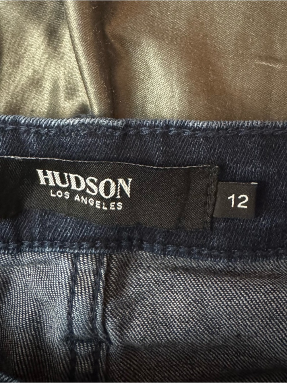 Hudson high rise straight jeans dark wash blue denim size 12 - Picture 13 of 13